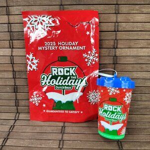 Dutch Bros 2025 Black Friday Rock The Holidays Red Mystery Christmas Ornament
